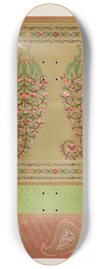 John Charles Robinson - Indian Gold-tissue Scarf 8.25 inch art skate deck