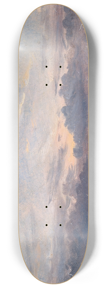 John Constable - A Cloud Study, Sunset 8.25 inch art skate deck