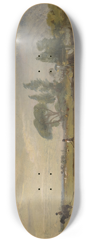 John Constable - Barge below Flatford Lock 8.25 inch art skate deck