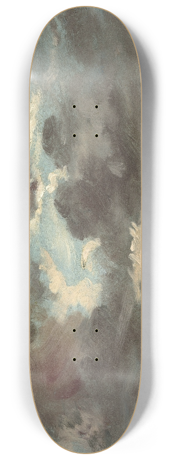 John Constable - Cloud Study  Stormy Sunset 8.25 inch art skate deck