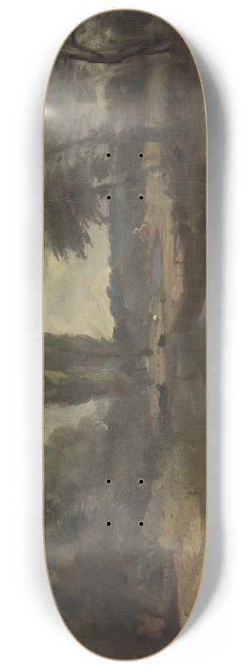 John Constable - Flatford Lock 8.25 inch art skate deck