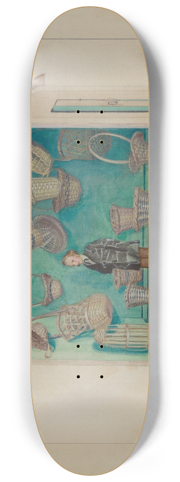 John Fisk - Basket Makers Store 8.25 inch art skate deck