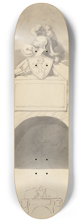 John Flaxman - Design for a Monument 8.25 inch art skate deck