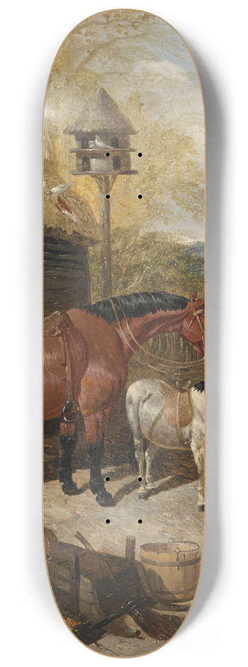 John Frederick Herring Jr. - Farmyard scene 8.25 inch art skate deck