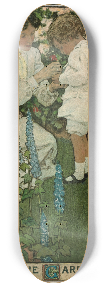 Jessie Willcox Smith - In the Garden 8.25 inch art skate deck