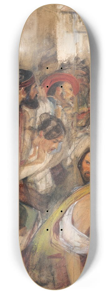 John Frederick Lewis - Study For The Proclamation Of Don Carlos 8.25 inch art skate deck