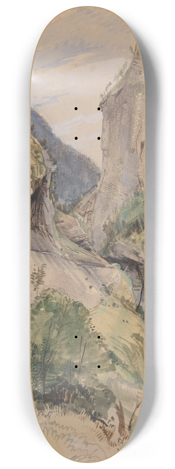John Frederick Lewis - The Via Mala 8.25 inch art skate deck
