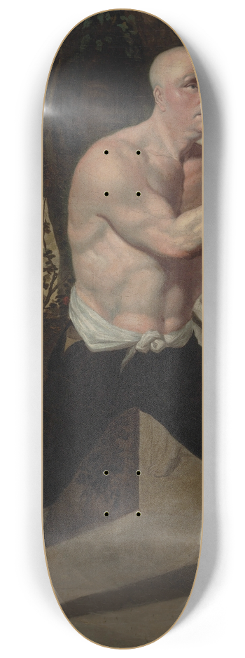 John Hamilton Mortimer - Jack Broughton, The Boxer 8.25 inch art skate deck