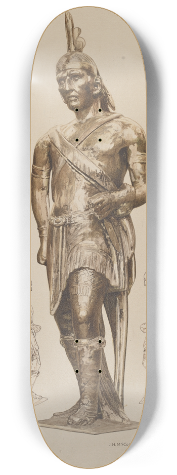 J. Herman McCollum - Cigar Store Indian 8.25 inch art skate deck
