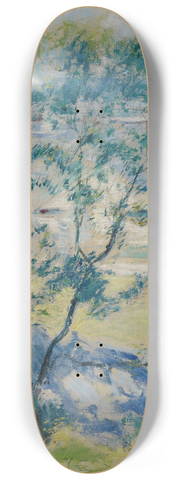 John Henry Twachtman - The Wild Cherry Tree 8.25 inch art skate deck