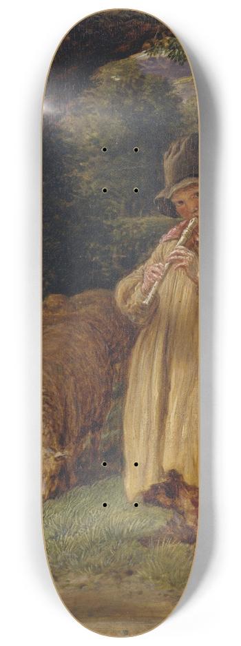 John Linnell - Shepherd Boy Playing A Flute 8.25 inch art skate deck