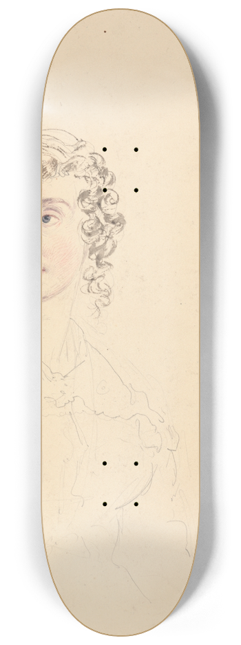 John Linnell - Study of Mrs. William Wilberforce 8.25 inch art skate deck