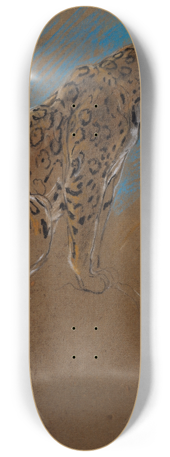 John Macallan Swan - Study of a Jaguar 8.25 inch art skate deck
