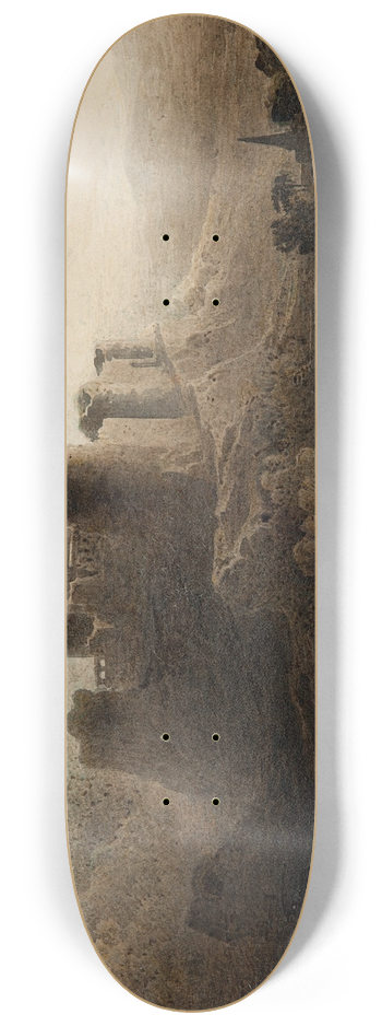 John Martin - Moonlight  Chepstow Castle 8.25 inch art skate deck