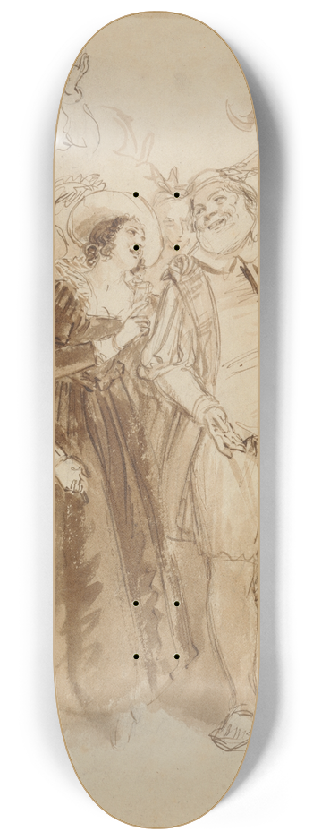 John Massey Wright - Falstaff Disguised as Herne 8.25 inch art skate deck