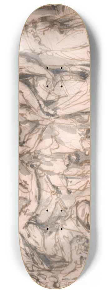 John Michael Rysbrack - Sketch for The Continence of Scipio 8.25 inch art skate deck