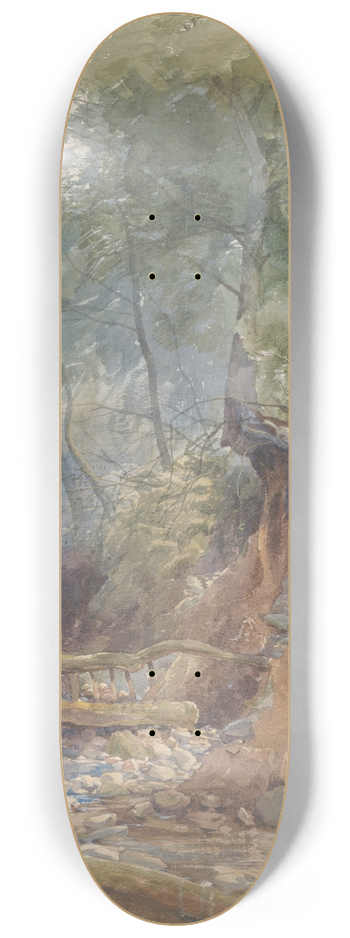 John Middleton - A Stream Near Clovelly, North Devon 8.25 inch art skate deck