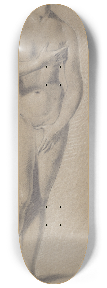 John Opie - Standing Classical Female Figure 8.25 inch art skate deck