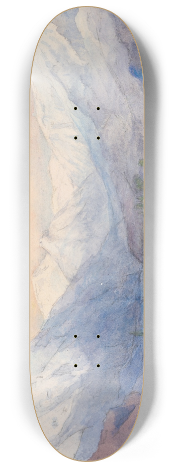 John Ruskin - MountainLandscape 8.25 inch art skate deck