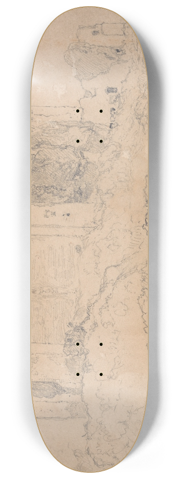 John Sell Cotman - Framlingham Castle, Suffolk 8.25 inch art skate deck