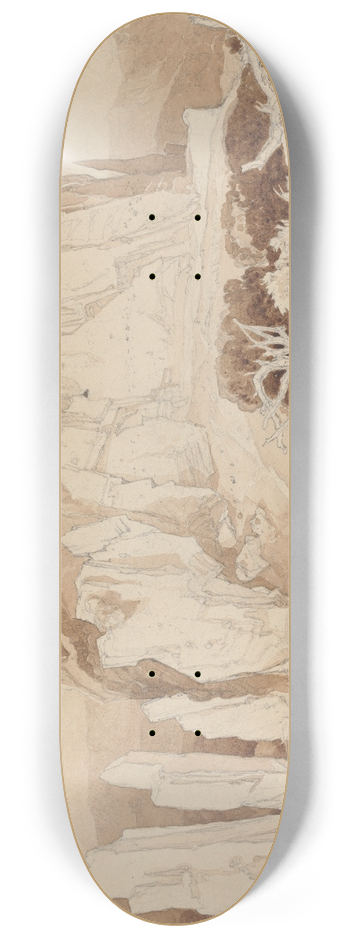 John Sell Cotman - Mortain, Normandy 8.25 inch art skate deck