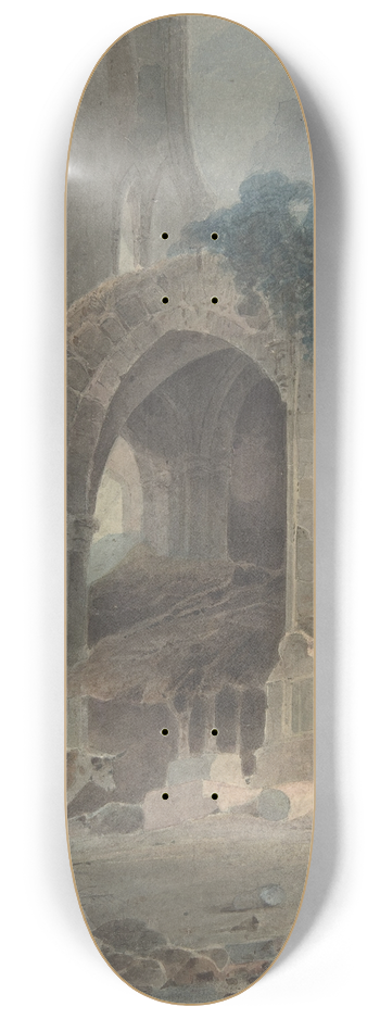 John Sell Cotman - Rievaulx Abbey, Yorkshire 8.25 inch art skate deck