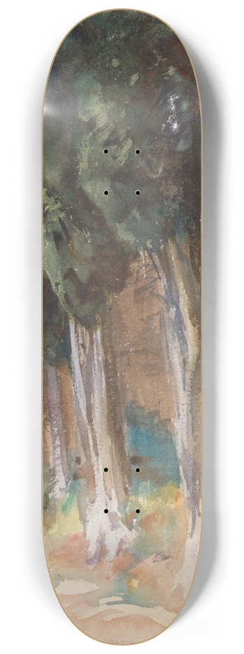 John Singer Sargent - Alhambra, Granada 8.25 inch art skate deck