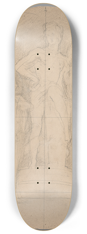 John Singer Sargent - AllegoricalStudy 8.25 inch art skate deck