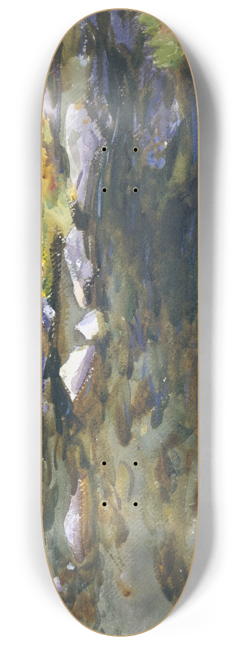 John Singer Sargent - Brook and Meadow 8.25 inch art skate deck