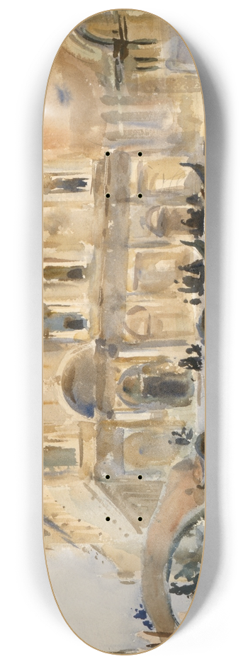 John Singer Sargent - Rio dei Mendicanti, Venice 8.25 inch art skate deck
