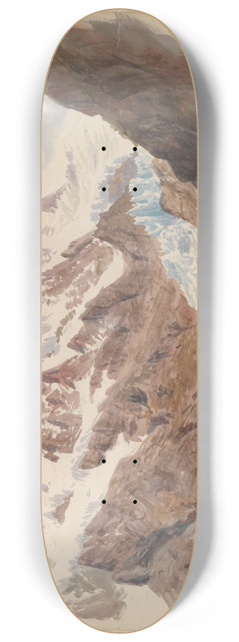 John Singer Sargent - Schreckhorn, Eismeer 8.25 inch art skate deck