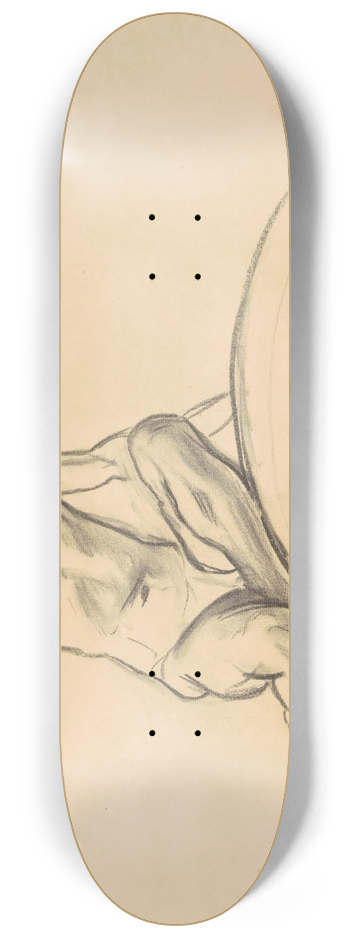 John Singer Sargent - Study for Figure above Music 8.25 inch art skate deck