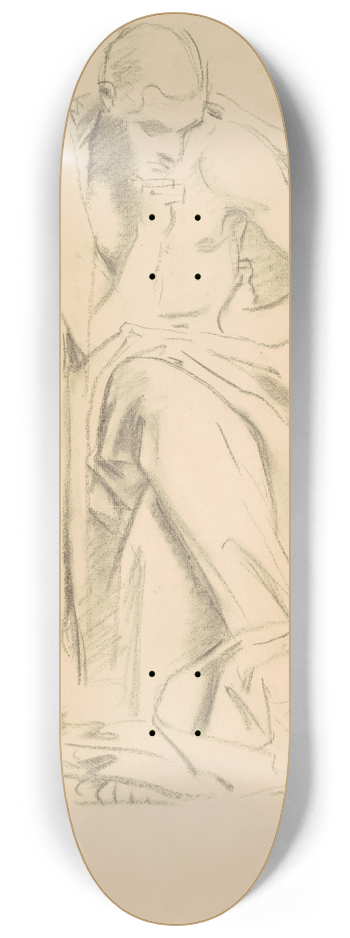 John Singer Sargent - Study for Philosophy 8.25 inch art skate deck