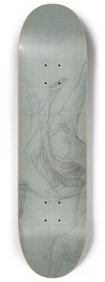 John Singleton Copley - Study for The Siege of Gibraltar; Three Figures 8.25 inch art skate deck