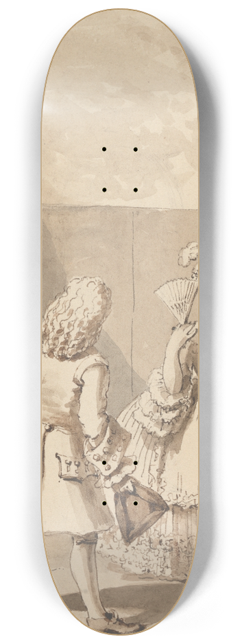 John Thomas Smith - Hogarth Declaring His Love to Miss Thornhill 8.25 inch art skate deck