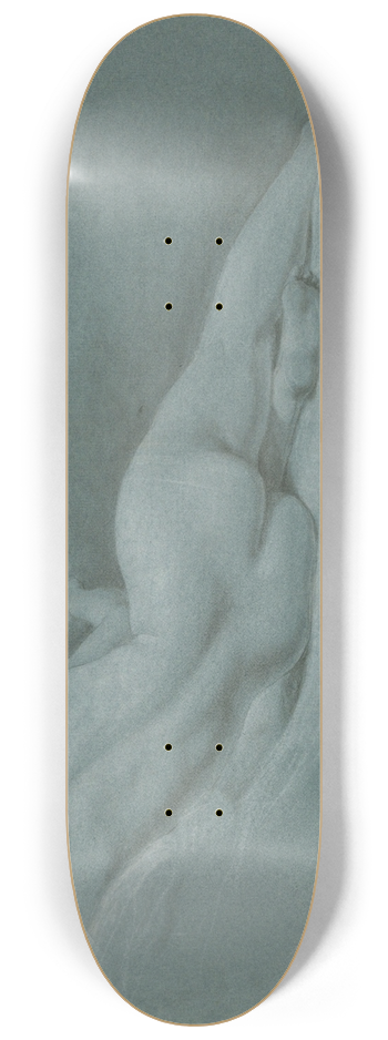 John Trumbull - Reclining Nude, backview 8.25 inch art skate deck