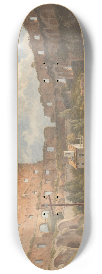 John Warwick Smith - An Interior View of the Colosseum, Rome 8.25 inch art skate deck