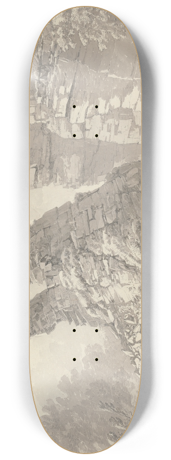 John Webber - Hob Thursts Houses, Monsoldale, Derbyshire 8.25 inch art skate deck