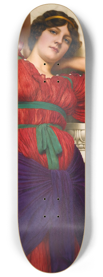 John William Godward - Contemplation 8.25 inch art skate deck