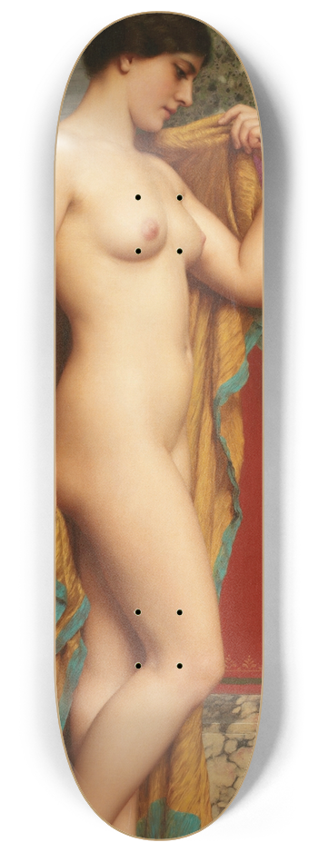 John William Godward - In The Tepidarium 8.25 inch art skate deck
