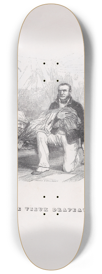 J. J. Grandville - The Old Flag 8.25 inch art skate deck