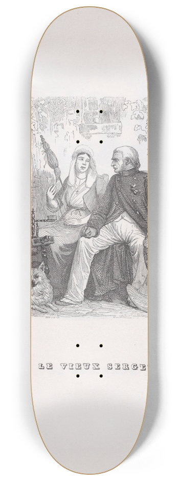 J. J. Grandville - The Old Sergeant 8.25 inch art skate deck