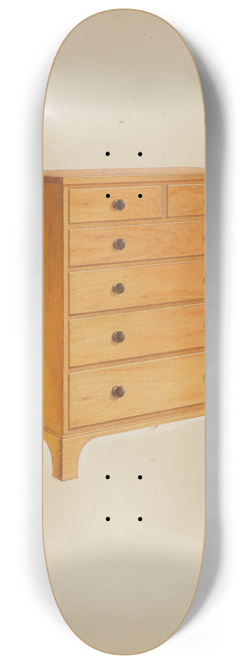 John W. Kelleher - Shaker Chest of Drawers 8.25 inch art skate deck