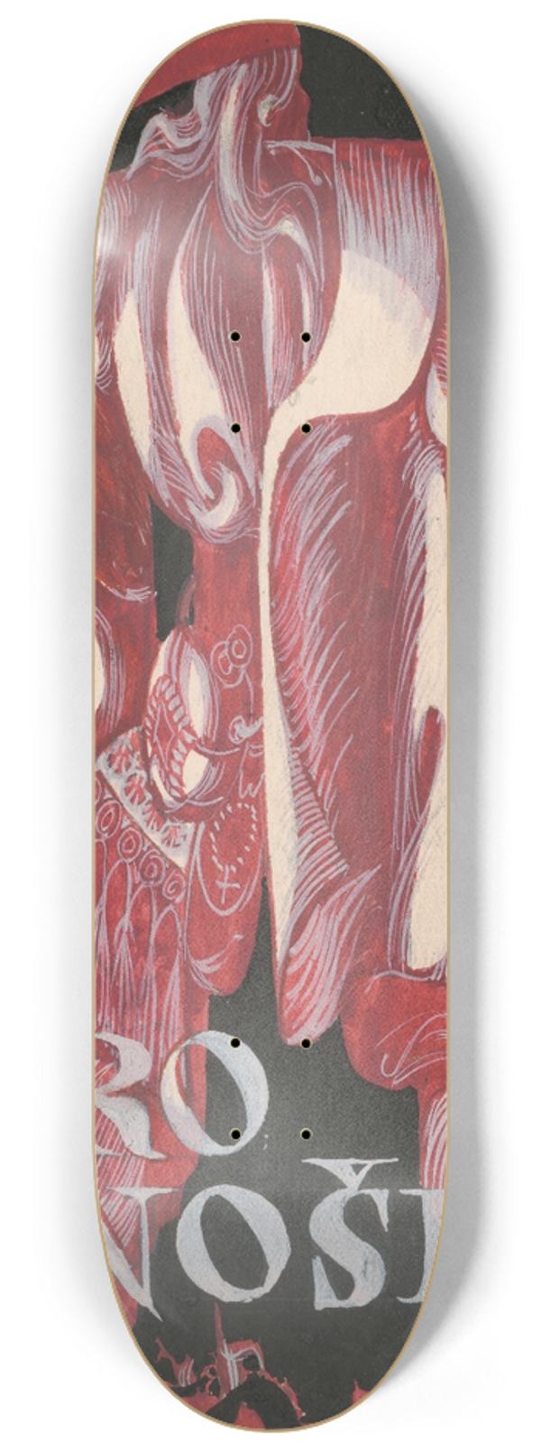 Jn Novk - Cover Design for tefan Grfs Book Jur Jnoiak 8.25 inch art skate deck