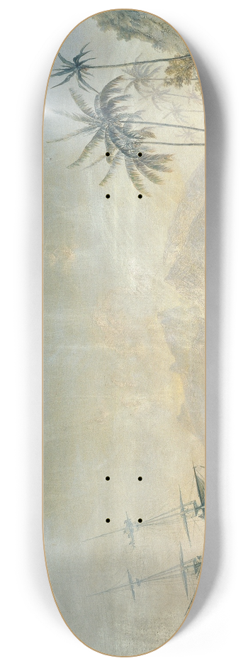 Josef Carl Berthold Pttner - Kriegsschiff vor den Sdseeinseln 8.25 inch art skate deck