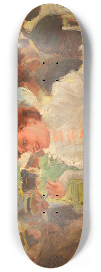 Josef Engelhart - Praterszene (in einer Gaststtte) 8.25 inch art skate deck