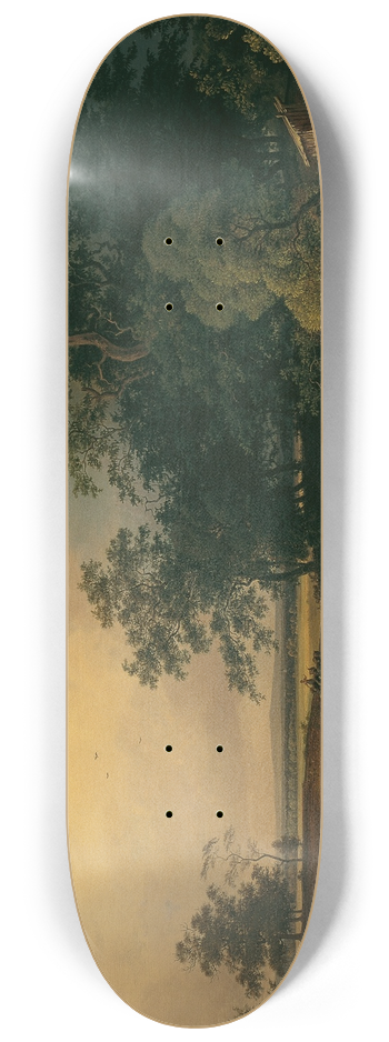 Josef Feid - Aulandschaft bei Abendstimmung 8.25 inch art skate deck