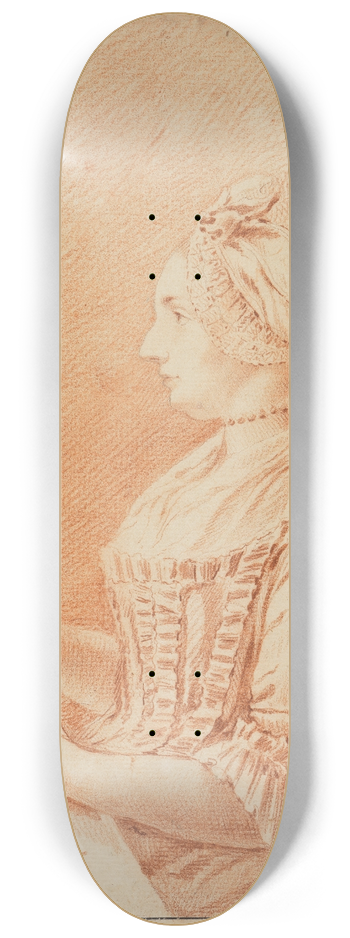 Josef Melling - Dame mit der Handarbeit 8.25 inch art skate deck