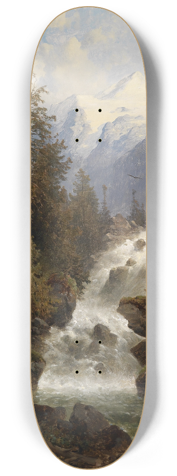 Josef Thoma - Jger am Wasserfall 8.25 inch art skate deck