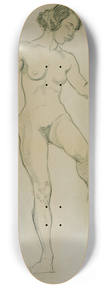 Josef Wawra - Aktstudie in Tanzpose Vorderansicht 8.25 inch art skate deck